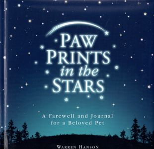 Pet Loss Book Paw Prints in Stars