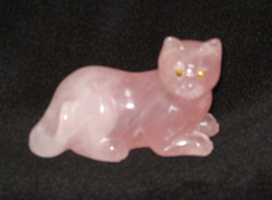 Rose quartz cat from Nature's Bounty By The Sea, Carmel